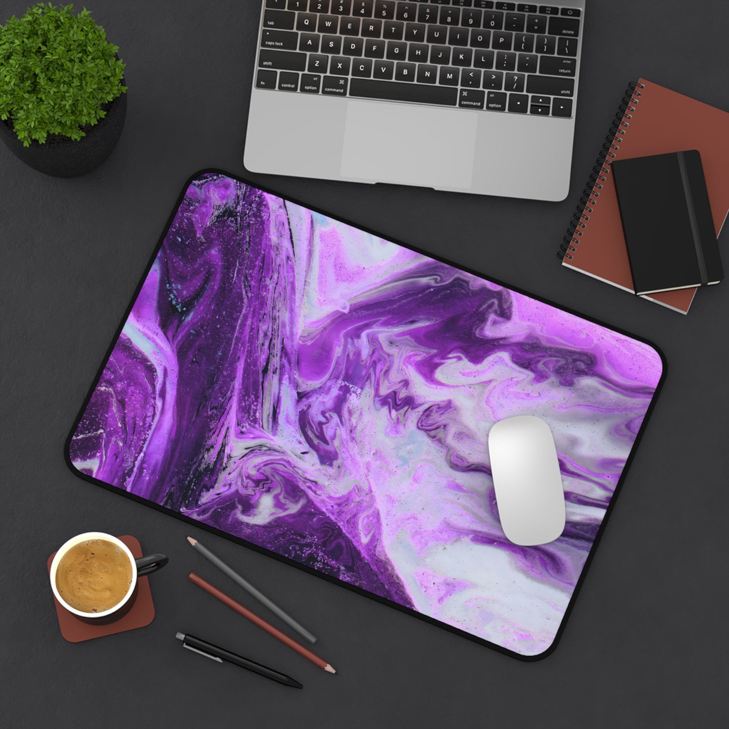 Neoprene Desk Mat – Midnight Amethyst