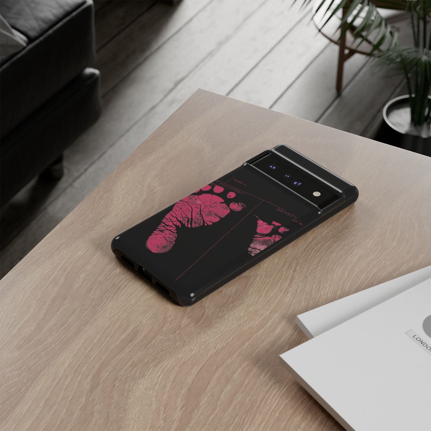 Protective Phone Case – Mom’s Little Pink Footprints