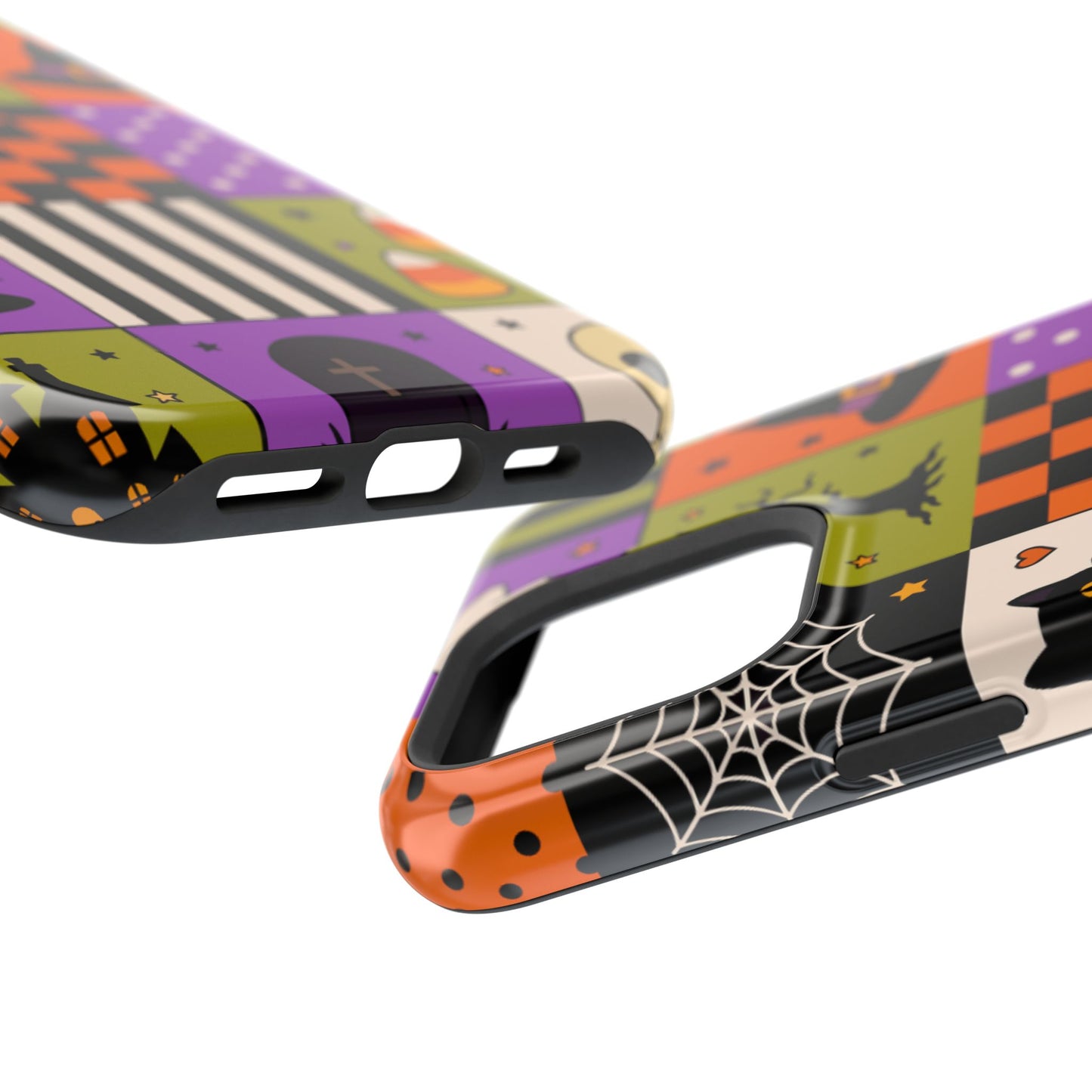 Impact-Resistant Phone Case – Spooky Patchwork