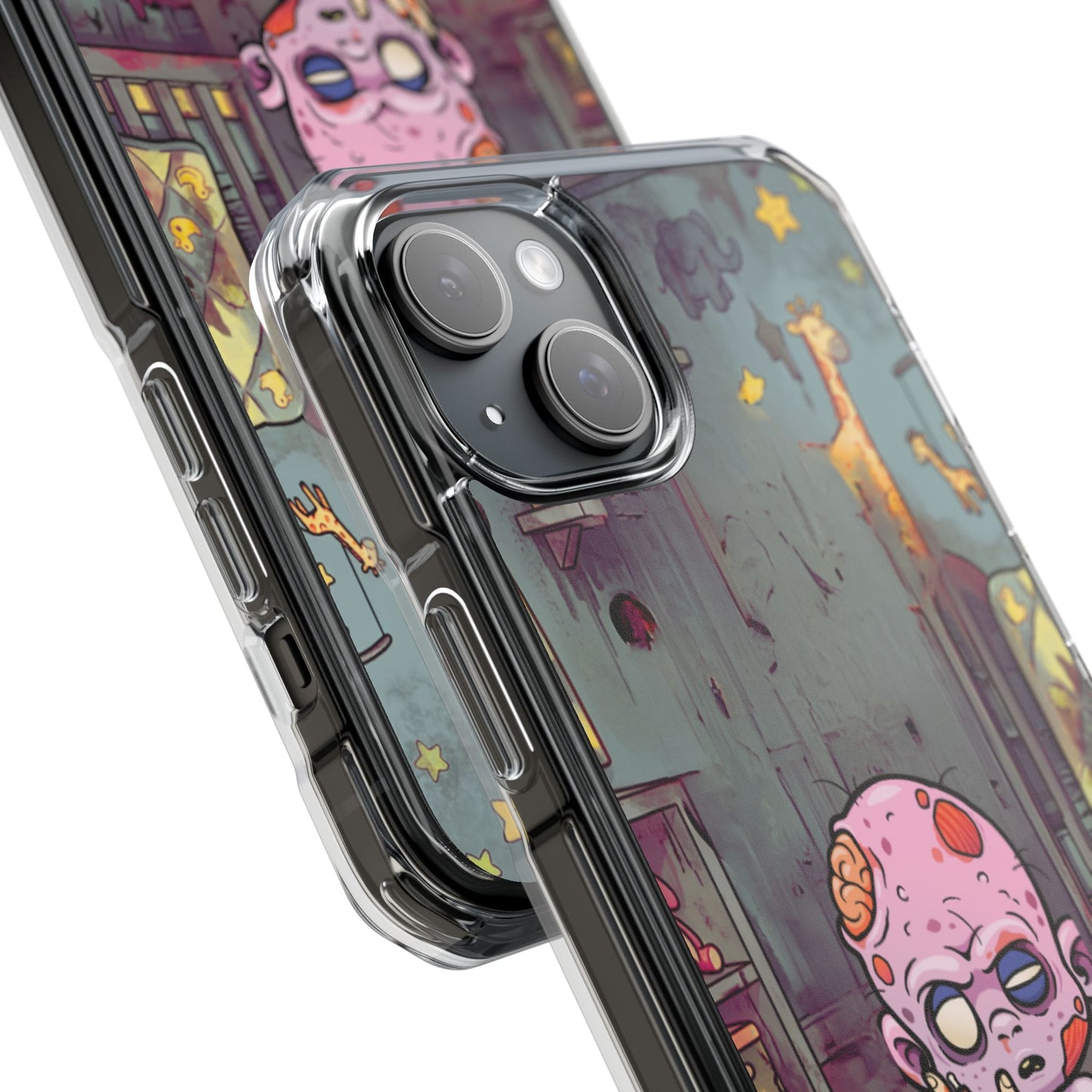 Clear Magnetic Phone Case — Cute Creepy Zombie Baby Design