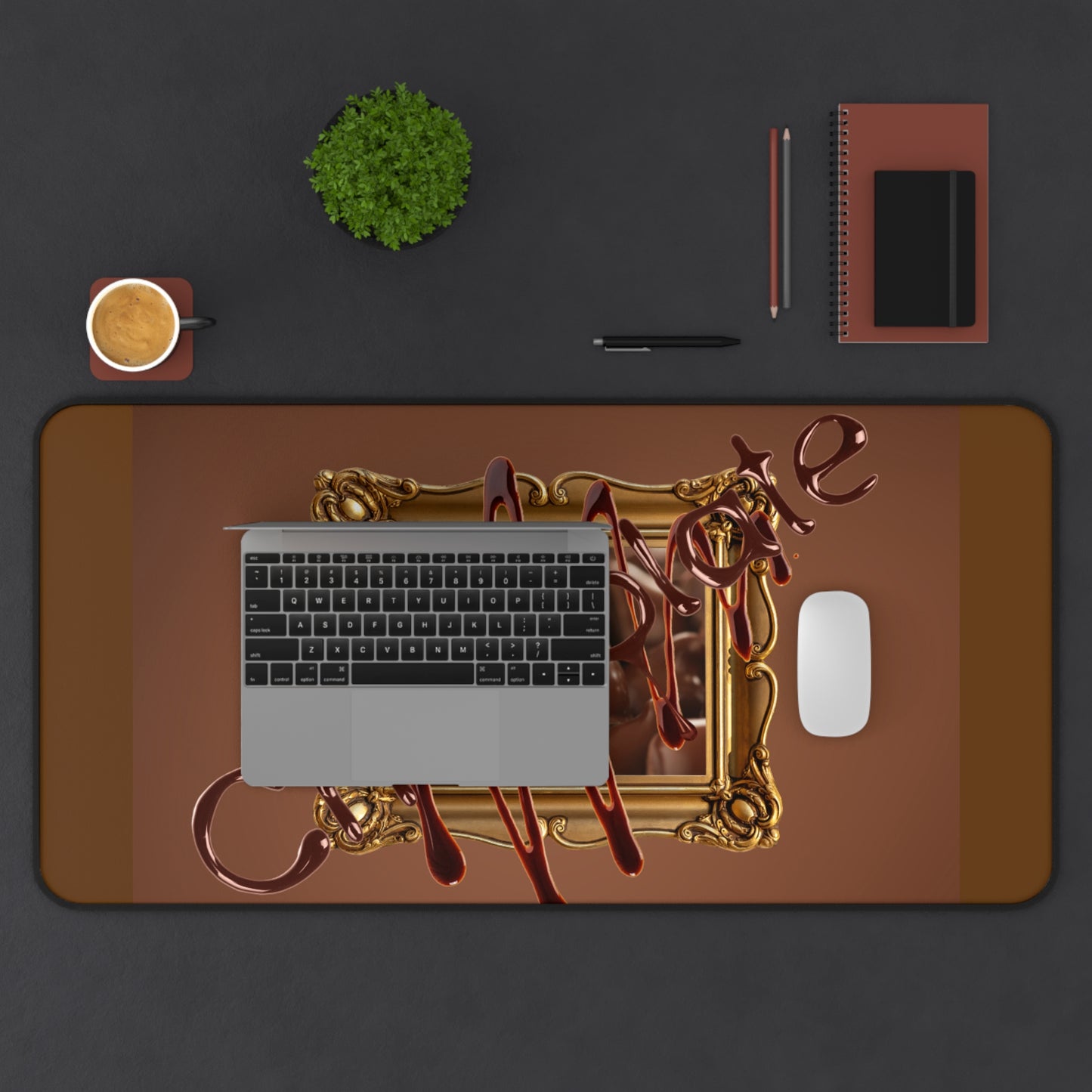 Neoprene Desk Mat – Chocolate Truffle