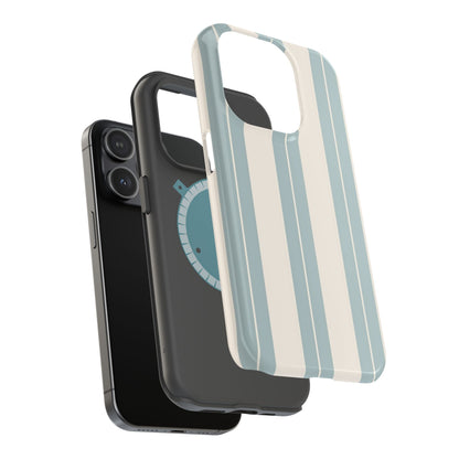 Wireless-Charging Compatible Case – Coastal Stripe