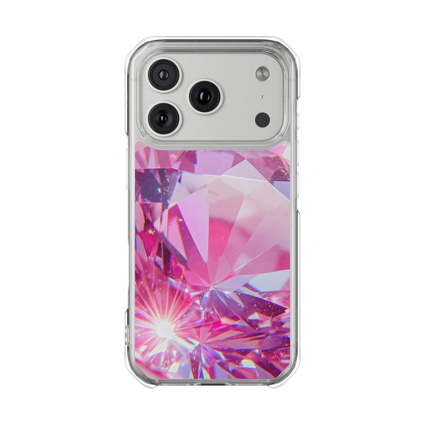 Clear Magnetic Phone Case – Pink Ice