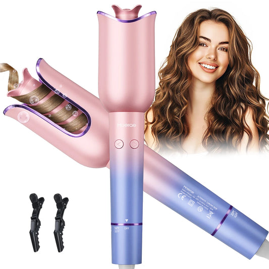 Automatic Curling Iron, Curling Iron 23 Mm Curling Iron with Negative Ions 3 Temperature Anti-Scald Design Intelligent Automatic Curling Iron