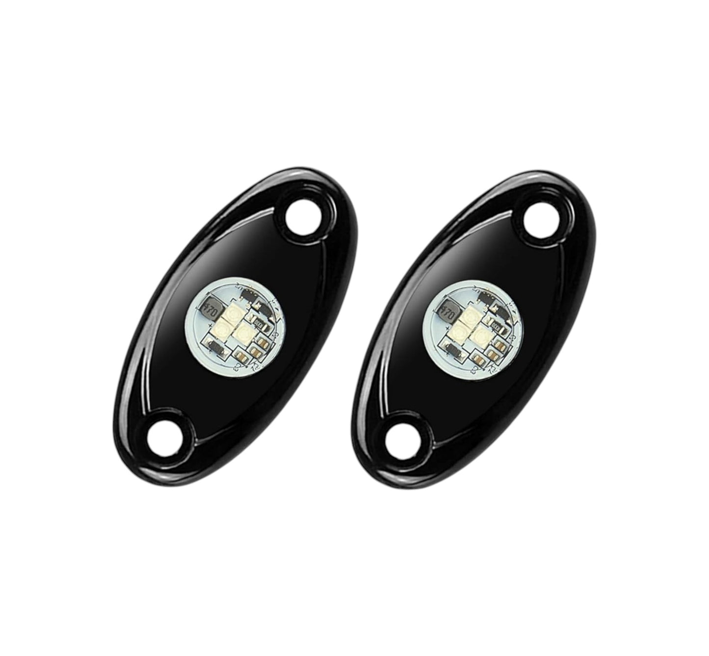 2 Pod LED Rock Lights - Blue: Neon Underglow for Trail Rigs, Cars, ATVs, Boats