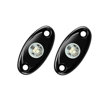 2 Pod LED Rock Lights - Blue: Neon Underglow for Trail Rigs, Cars, ATVs, Boats