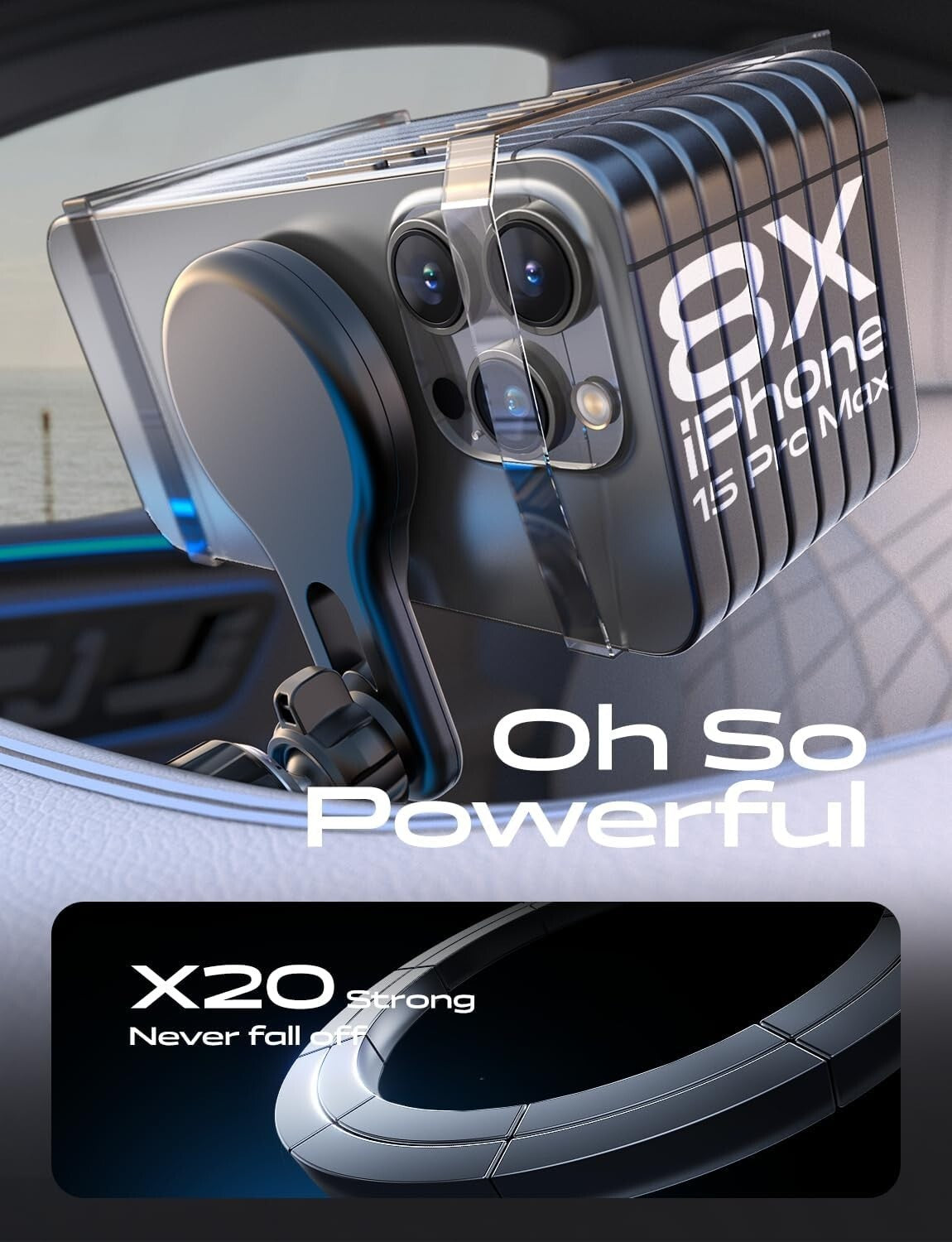 For Qi2 Magsafe Car Mount Charger [Updated] Iphone 16 Pro Max Magsafe Car