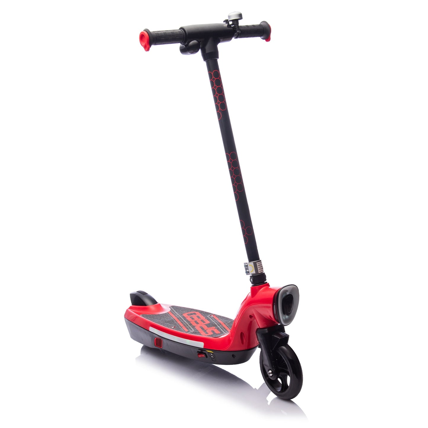 Kids Electric Scooter - 5.59-6.84 MPH, LED Lights, Rear Brake, Kickstand, Bell, Wide Pedal, Ages 6+
