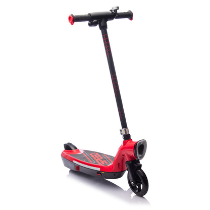 Kids Electric Scooter - 5.59-6.84 MPH, LED Lights, Rear Brake, Kickstand, Bell, Wide Pedal, Ages 6+