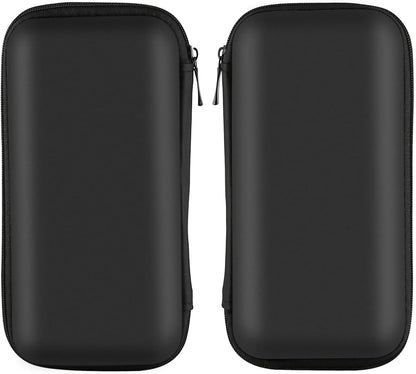 Shockproof Travel Essentials Organizer Charger Case, Space-Optimized Small Zipper Electronics Accessories Pouch Tech Cord Cable Power Bank Storage for Women Men, 6.5X3.2X1 in (Black)