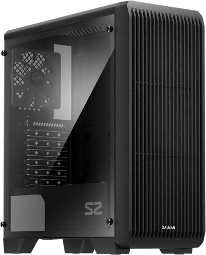 S2 ATX Mid-Tower PC Case, 3 X Pre-Installed 120Mm  Quiet Fans (Support up to 8 Fans), High Airflow Mesh Front Panel, Support Gpus up to 330Mm, USB 3.0
