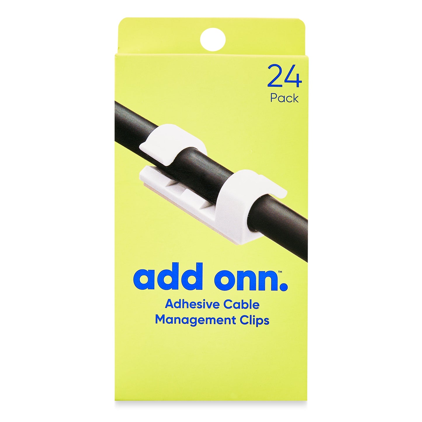 Peel and Stick Adhesive Cable Management Clips, 24 Count
