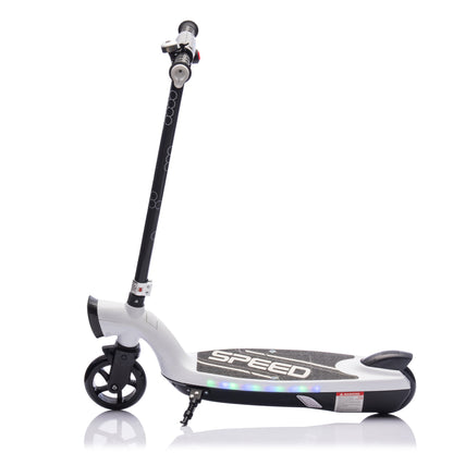 Kids Electric Scooter - 5.59-6.84 MPH, LED Lights, Rear Brake, Kickstand, Bell, Ages 6+