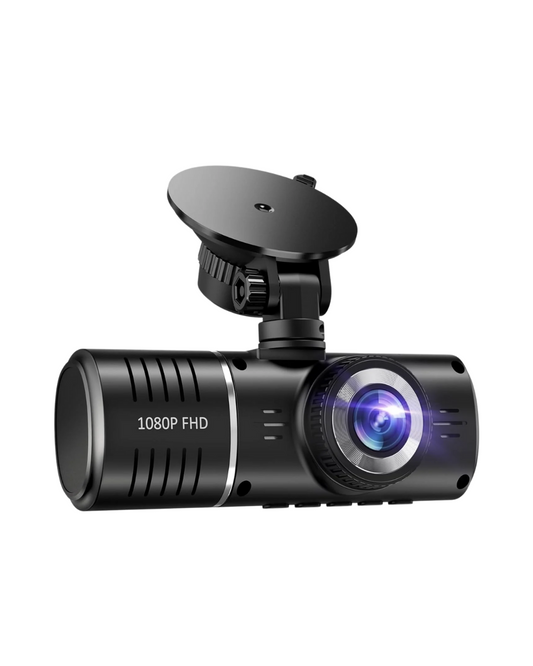3-Channel Dash Cam - 4K Front/1080P Inside Camera with Night Vision & 24Hr Parking