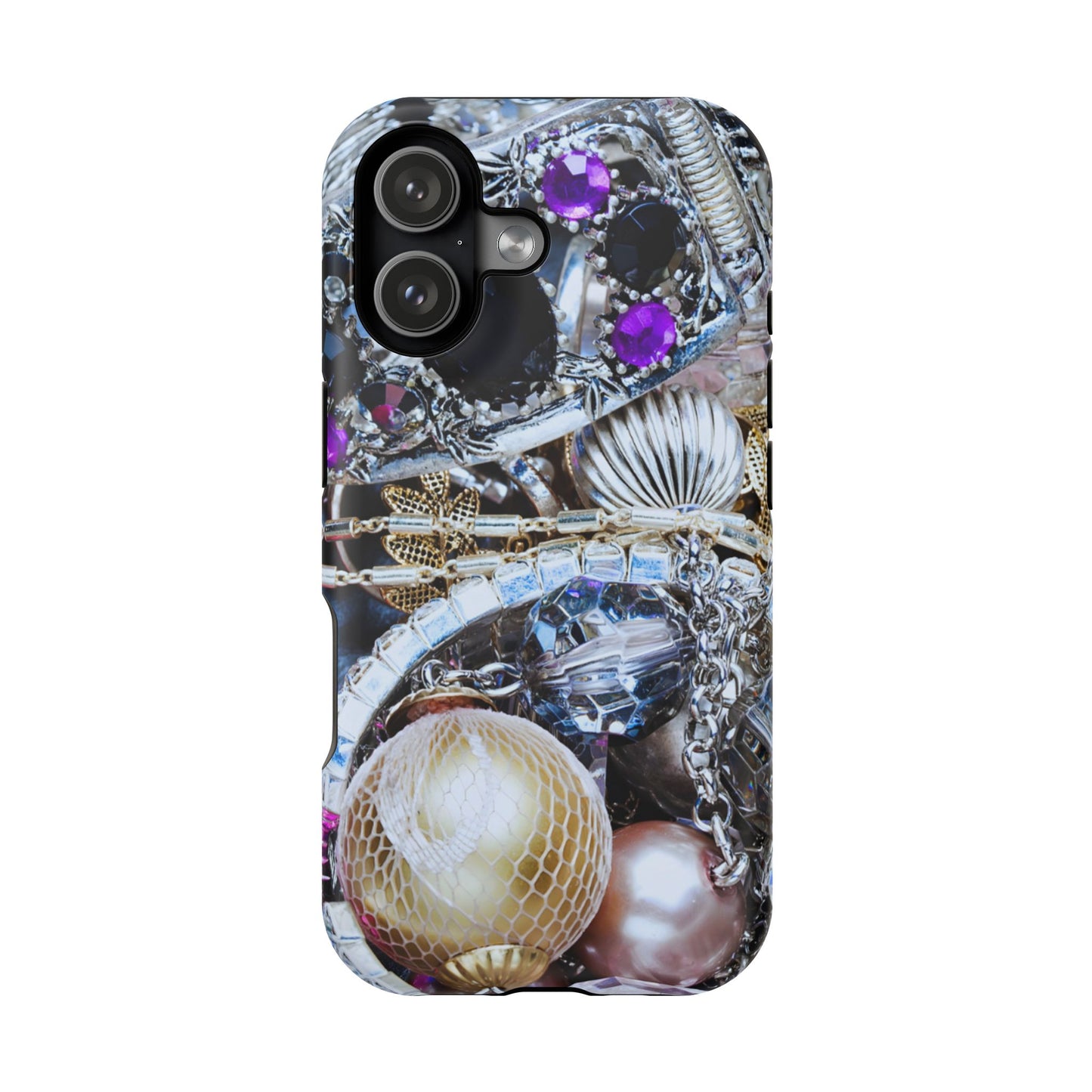Impact-Resistant Phone Case – Chrome Jewel
