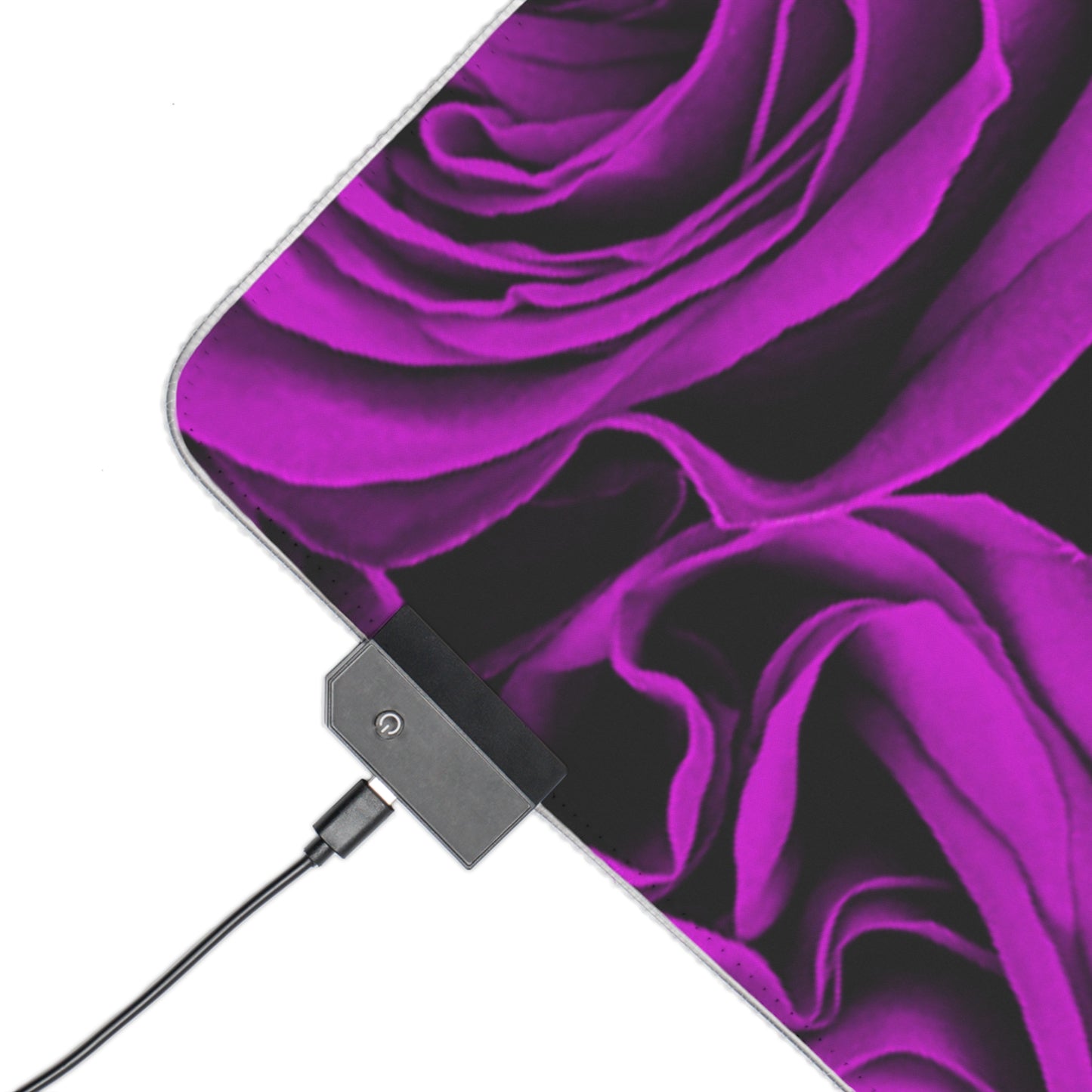 Gaming LED Desk Mat – Amethyst Roses