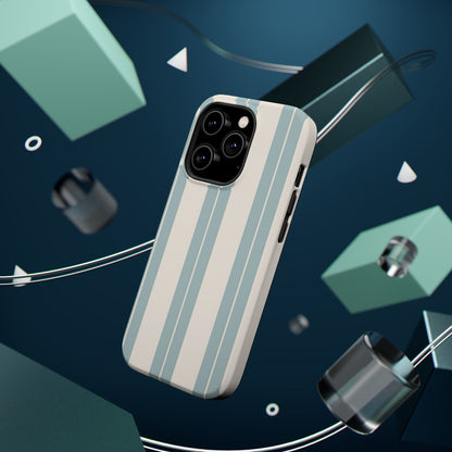 Wireless-Charging Compatible Case – Coastal Stripe
