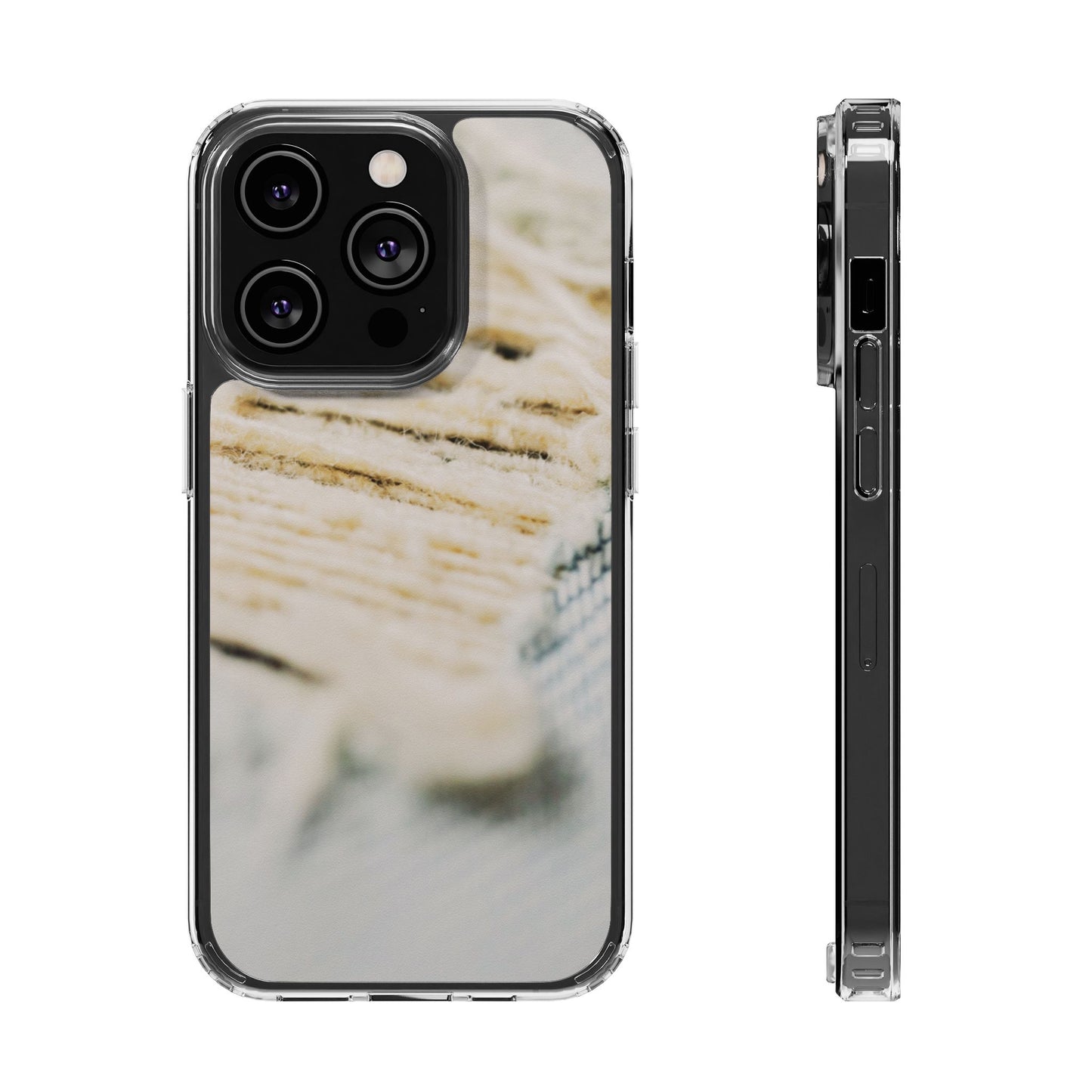 Clear Phone Case – Woven Warmth