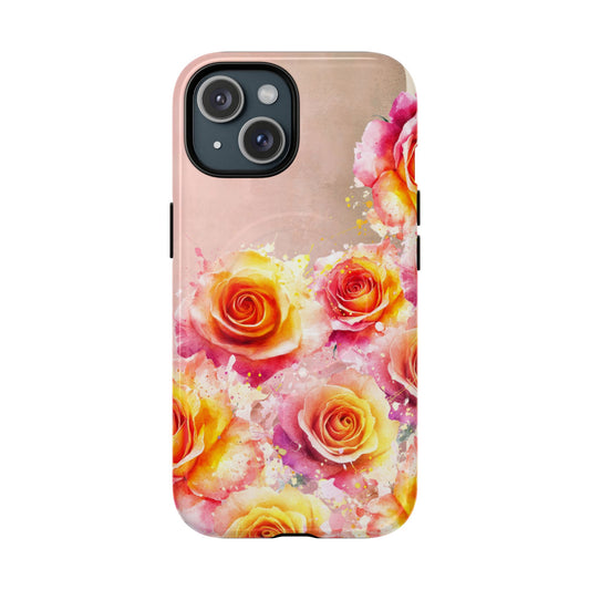 Protective Magnetic Phone Case – Sunset Roses