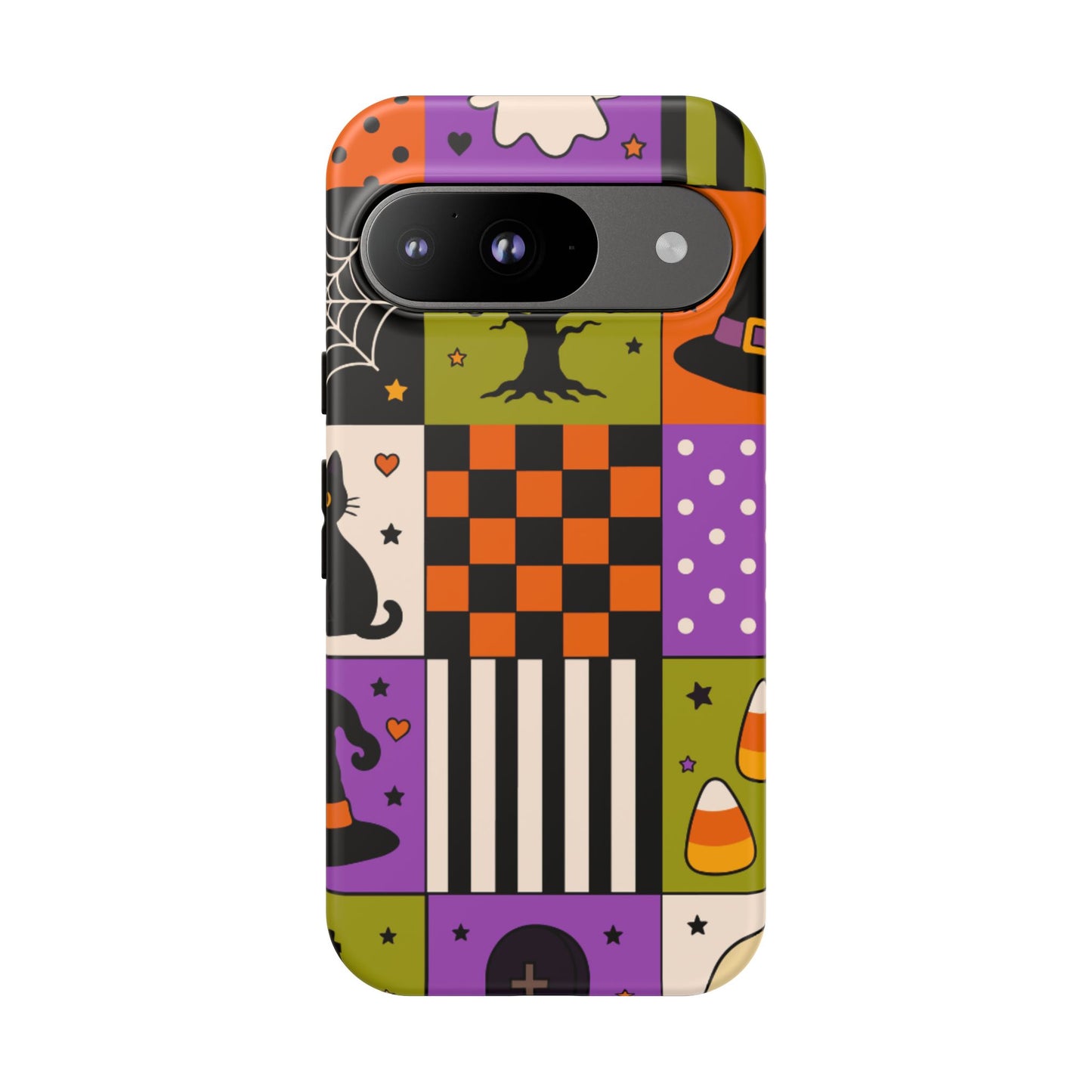 Protective Phone Case – Spooky Patchwork