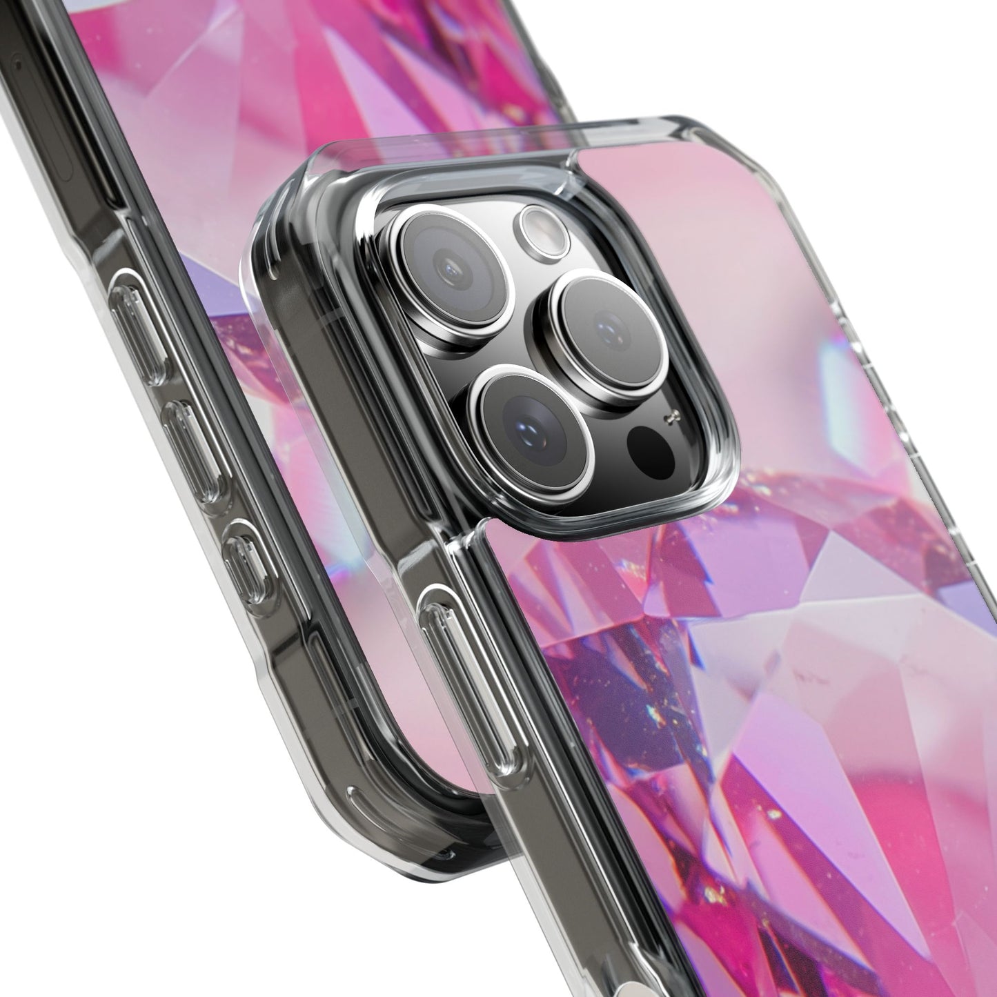 Clear Magnetic Phone Case – Pink Ice