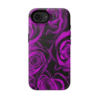 Impact-Resistant Phone Case – Amethyst Roses