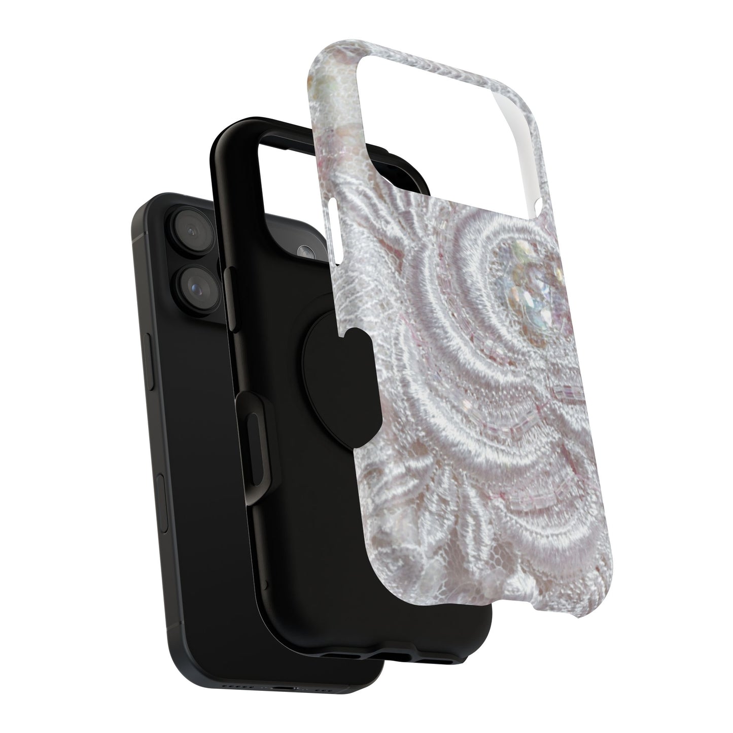 Impact-Resistant Phone Case – Lace Veil