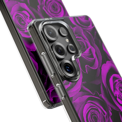 Clear Phone Case – Amethyst Roses