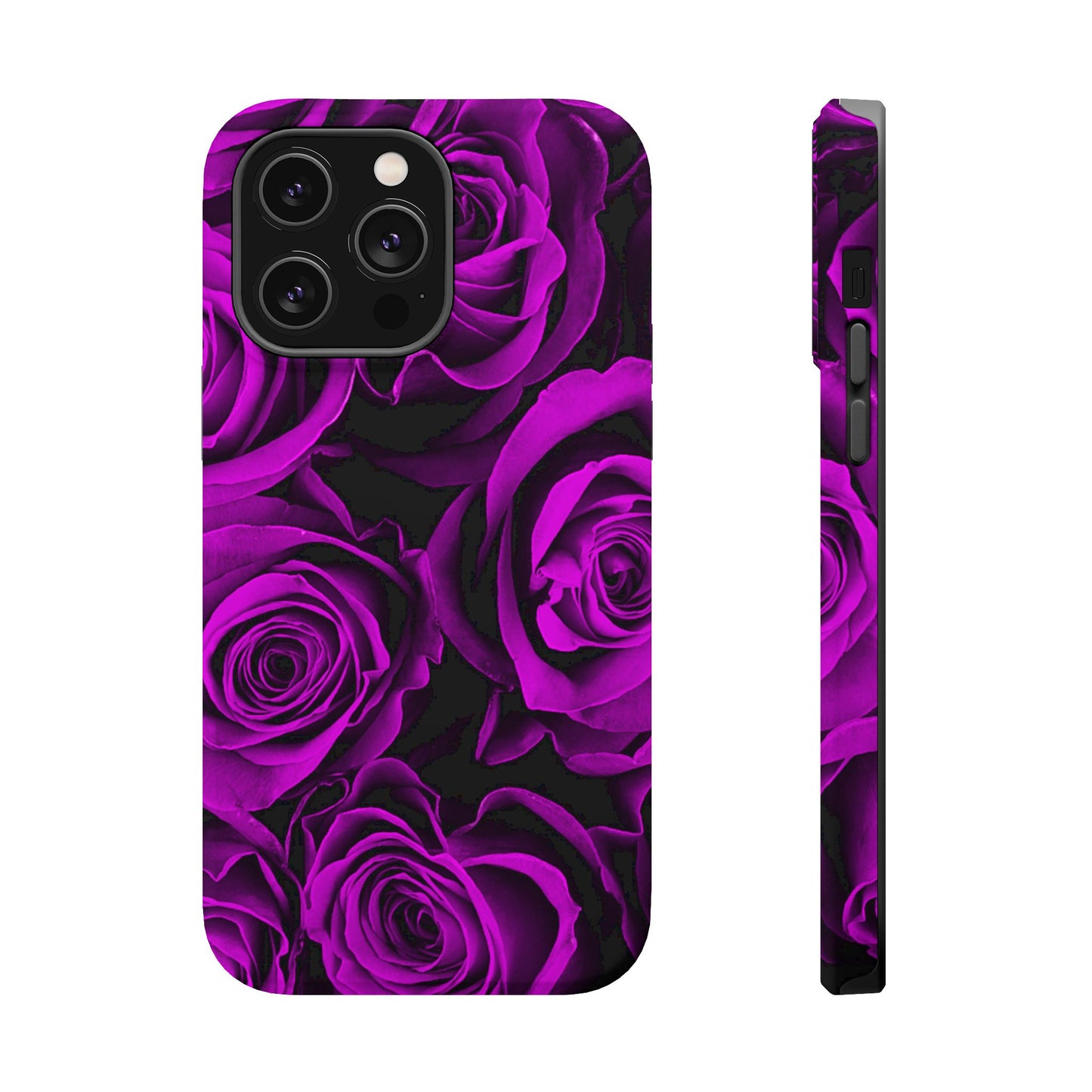 Wireless-Charging Compatible Case – Amethyst Roses