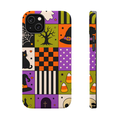 Wireless-Charging Compatible Case – Spooky Patchwork