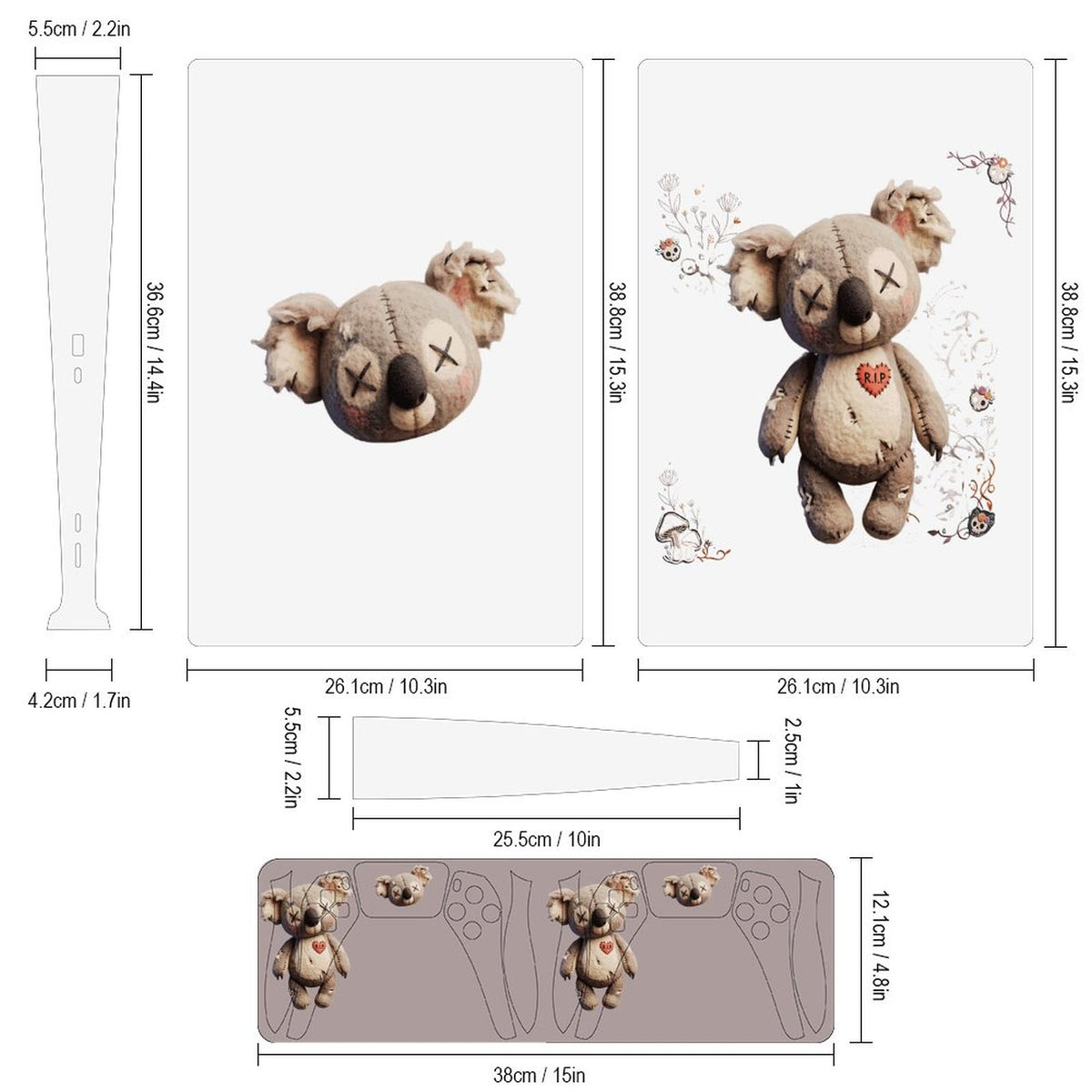 Console Skin Kit – Cursed Cuddles – Compatible with PlayStation 5 Digital Edition