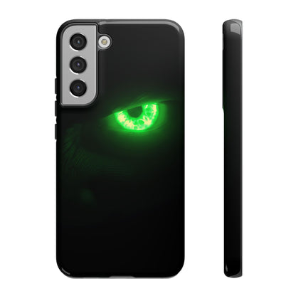 Protective Phone Case – Neon Green Monster Eyes