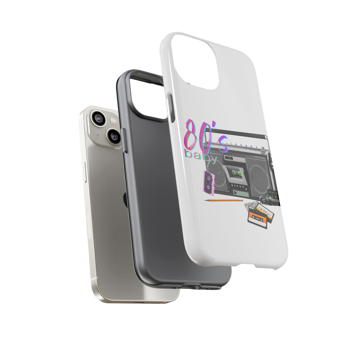 Protective Phone Case – 80’s Baby Retro Boombox Design