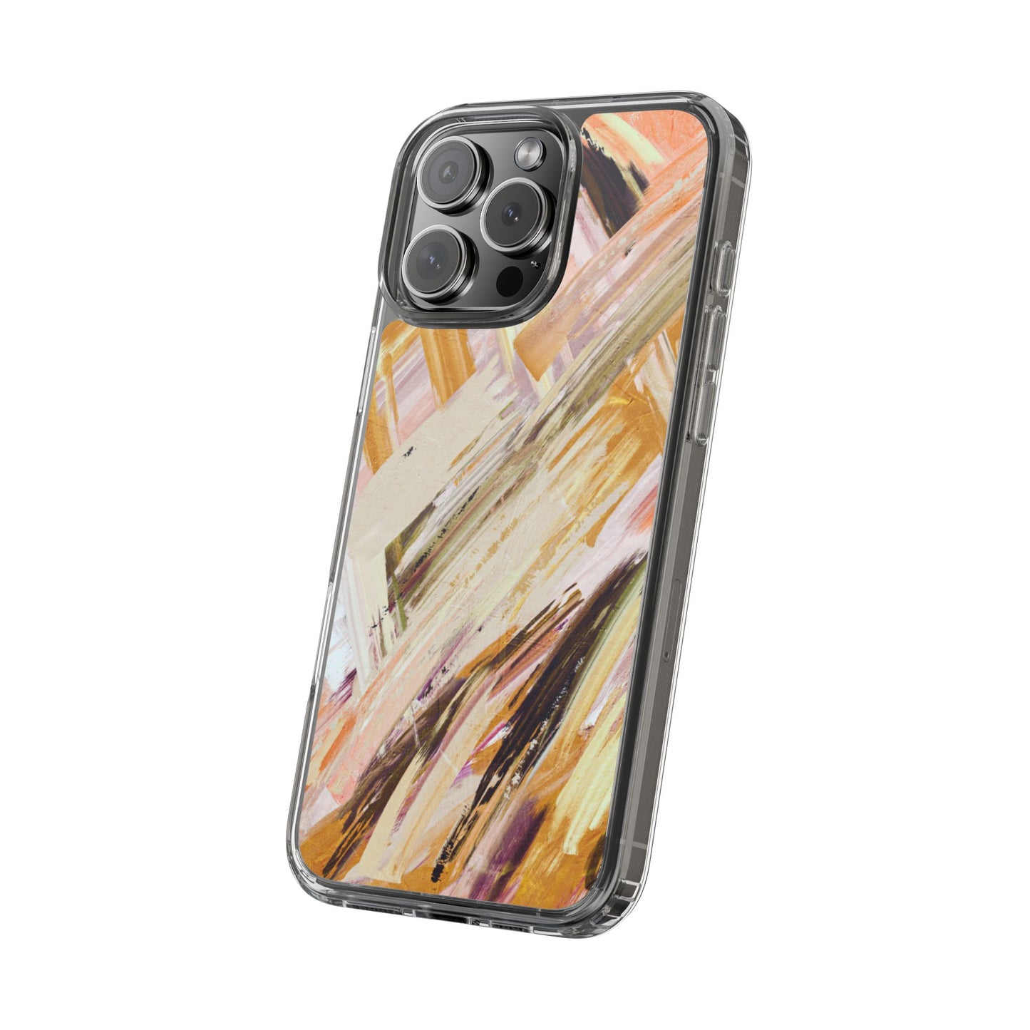 Clear Phone Case – Brush & Bronze