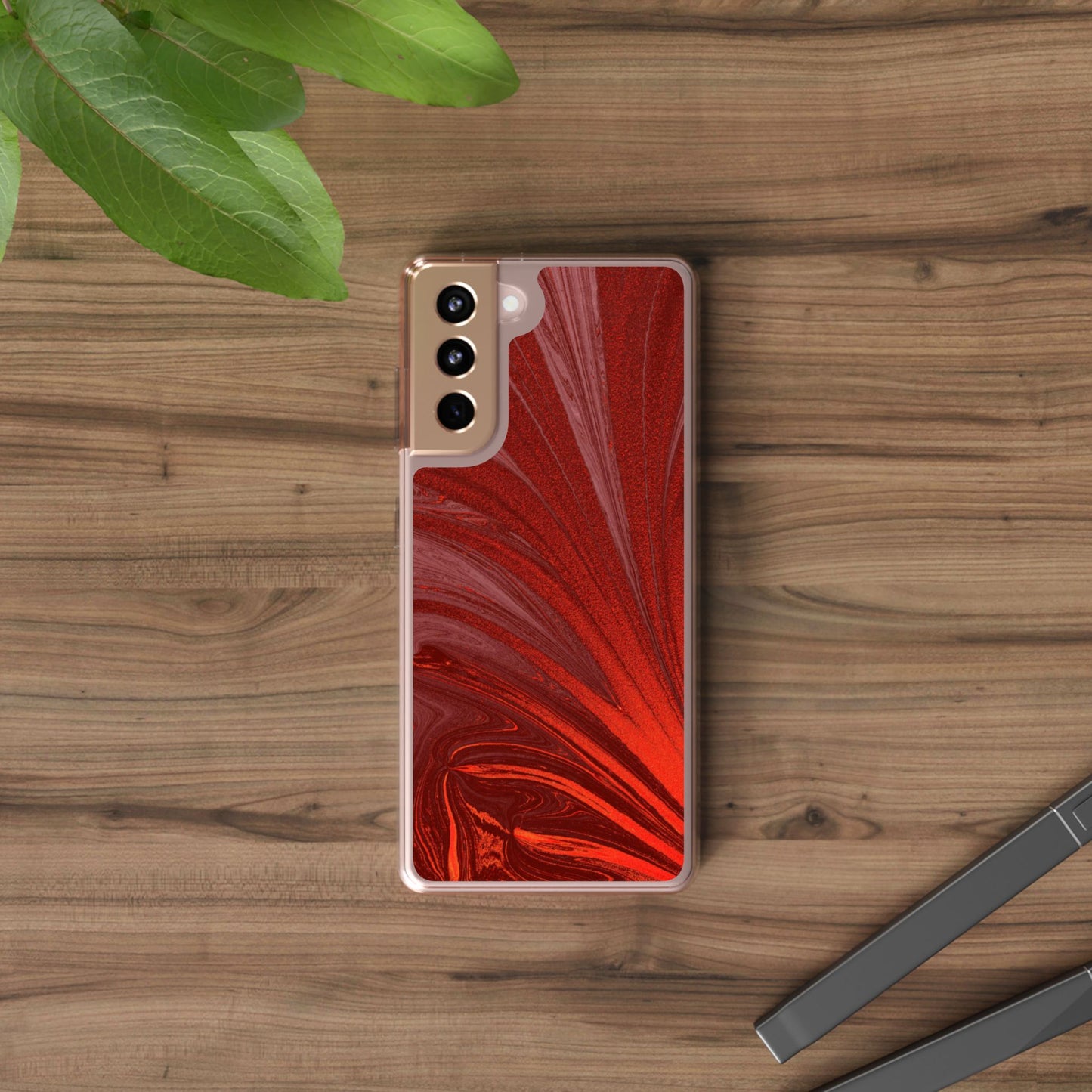 Clear Phone Case – Crimson Current