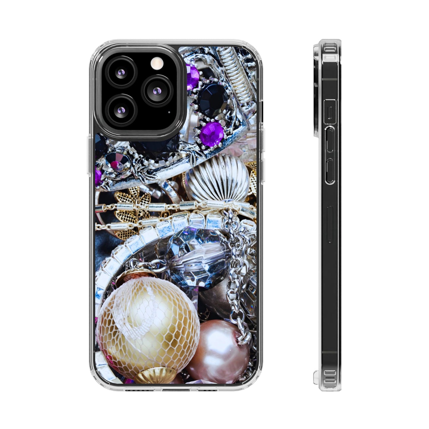 Clear Magnetic Phone Case – Chrome Jewel