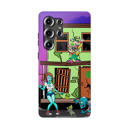 Zombie Arcade Phone Case — Colorful Cartoon Horror Impact-Resistant iPhone Cover