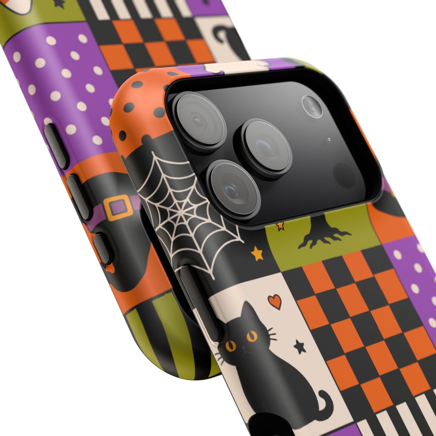 Impact-Resistant Phone Case – Spooky Patchwork