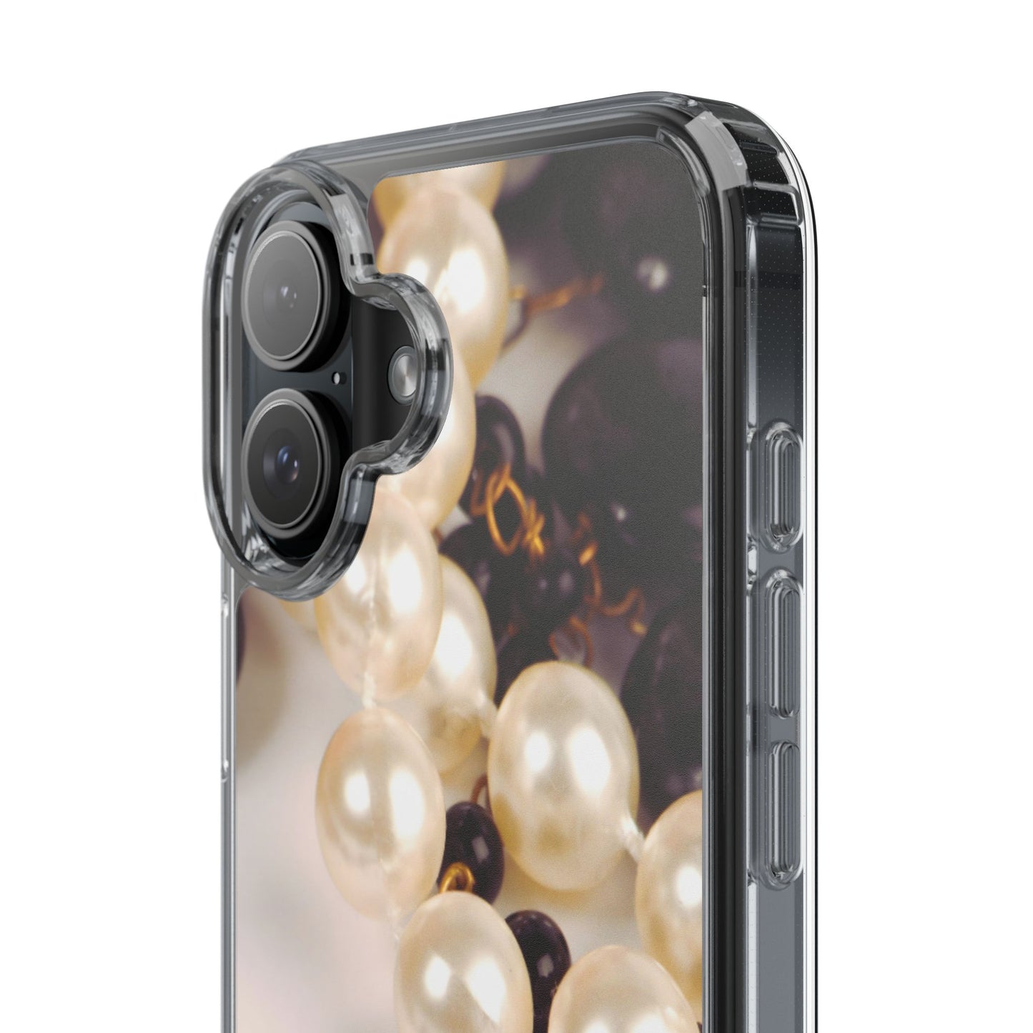 Clear Phone Case – Noir Pearl
