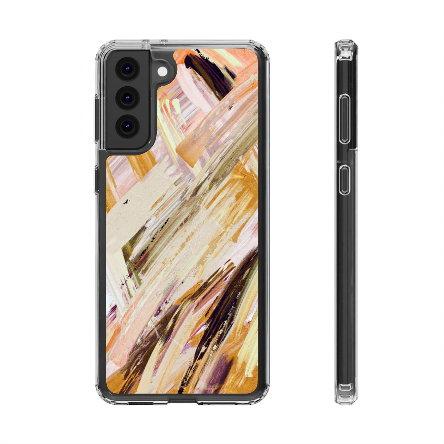 Clear Phone Case – Brush & Bronze