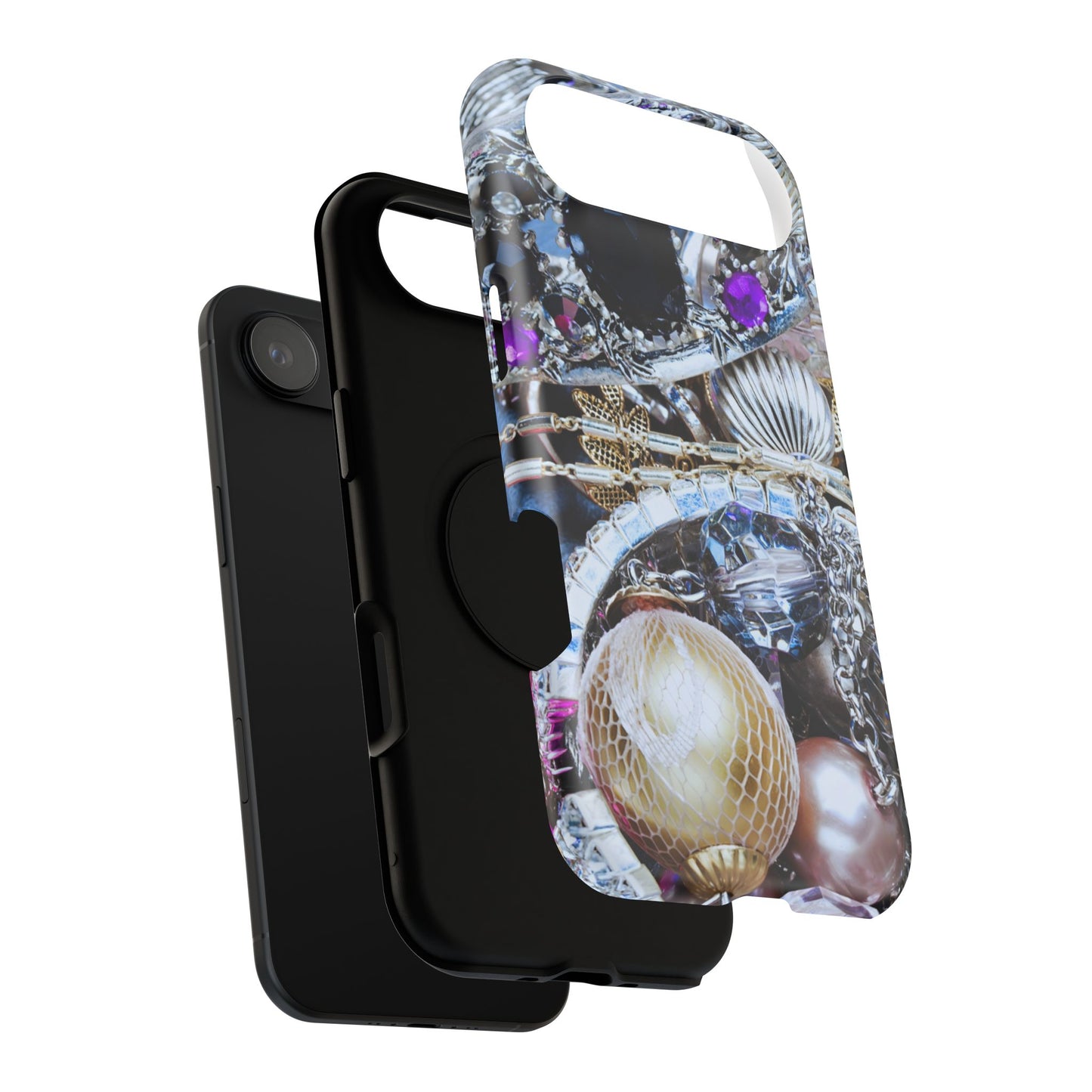 Impact-Resistant Phone Case – Chrome Jewel