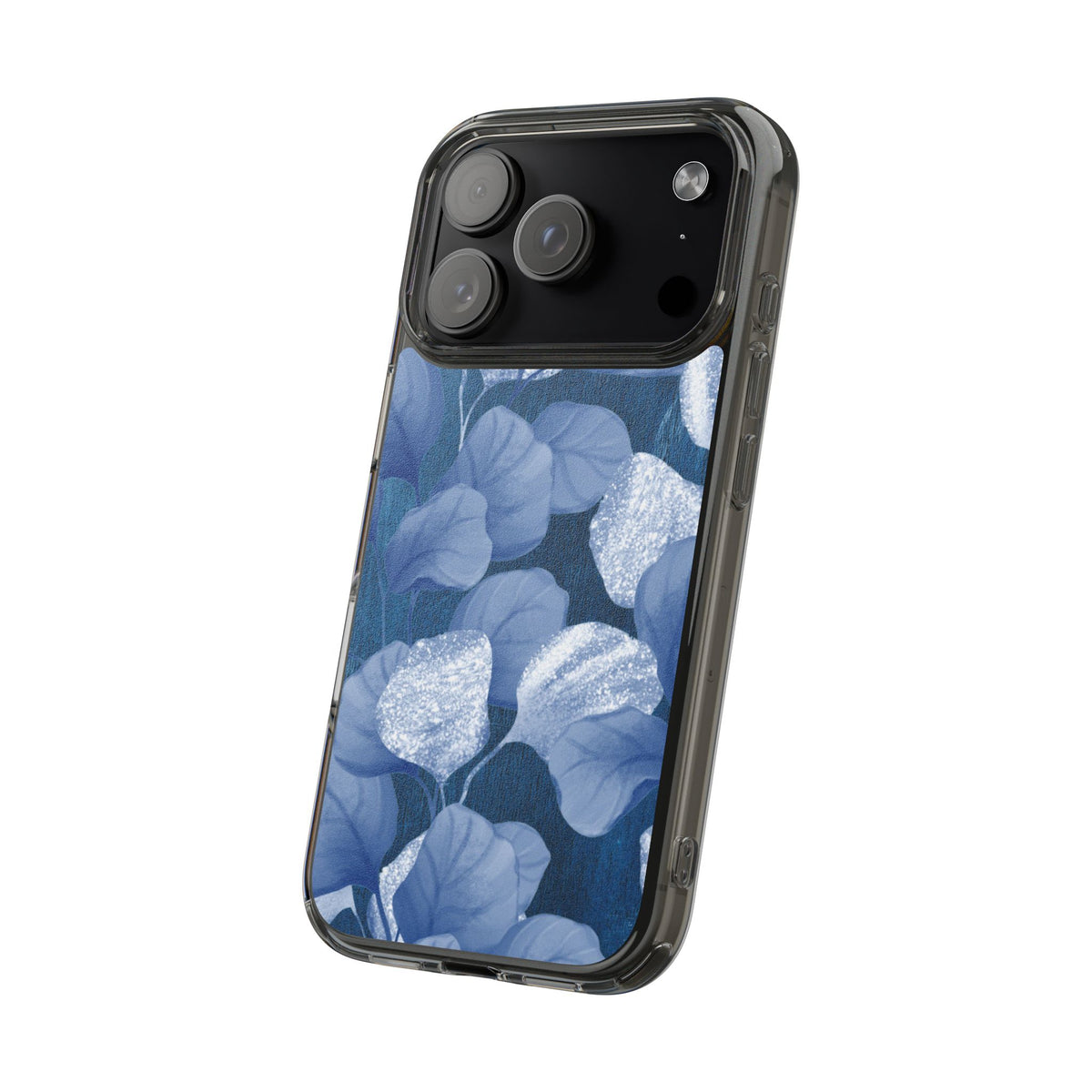 Clear Phone Case – October Blues – Compatible with iPhone 13–17 & Samsung Galaxy S25–S26 Series