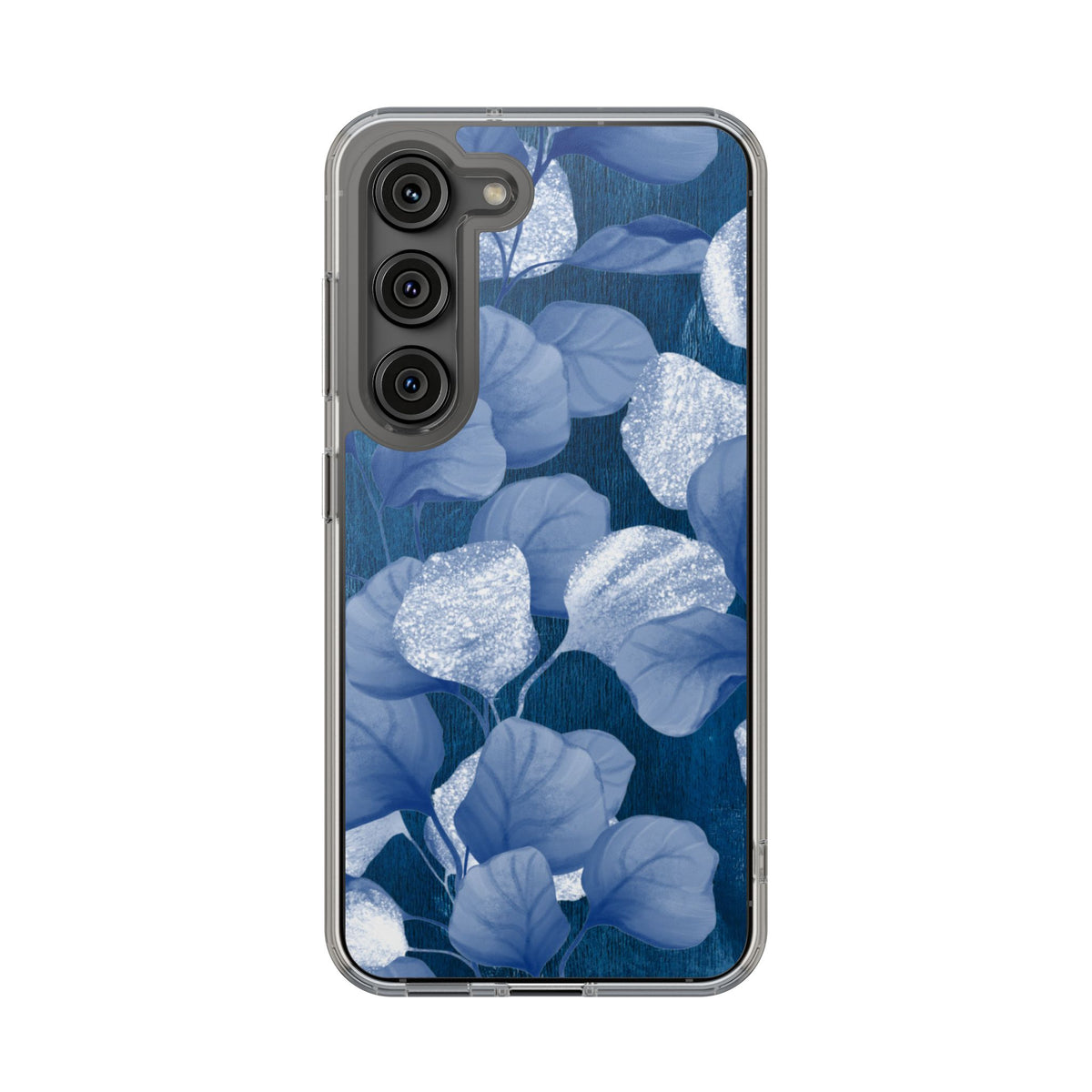 Clear Phone Case – October Blues – Compatible with iPhone 13–17 & Samsung Galaxy S25–S26 Series