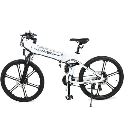 [UK Direct]  LO26-II 10Ah 48V 500W 26 Inches Moped Electric Bike Smart Folding Bike 80Km Mileage Max Load 100-150Kg with EU Plug Dual Dics Brake