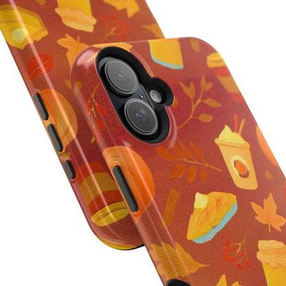Autumn Treats Magnetic Phone Case — Fall Coffee & Pastry Protective Cover