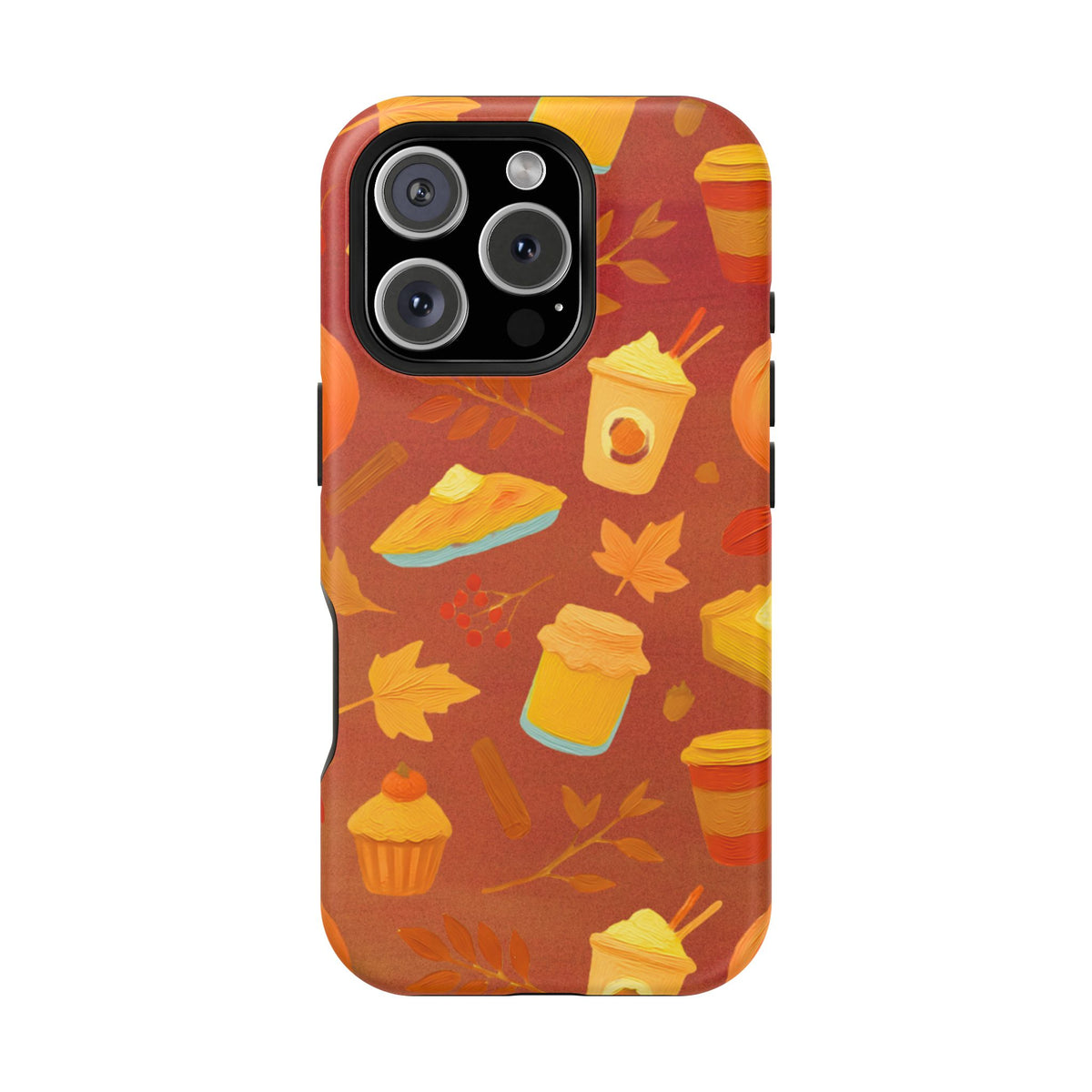Autumn Treats Magnetic Phone Case — Fall Coffee & Pastry Protective Cover