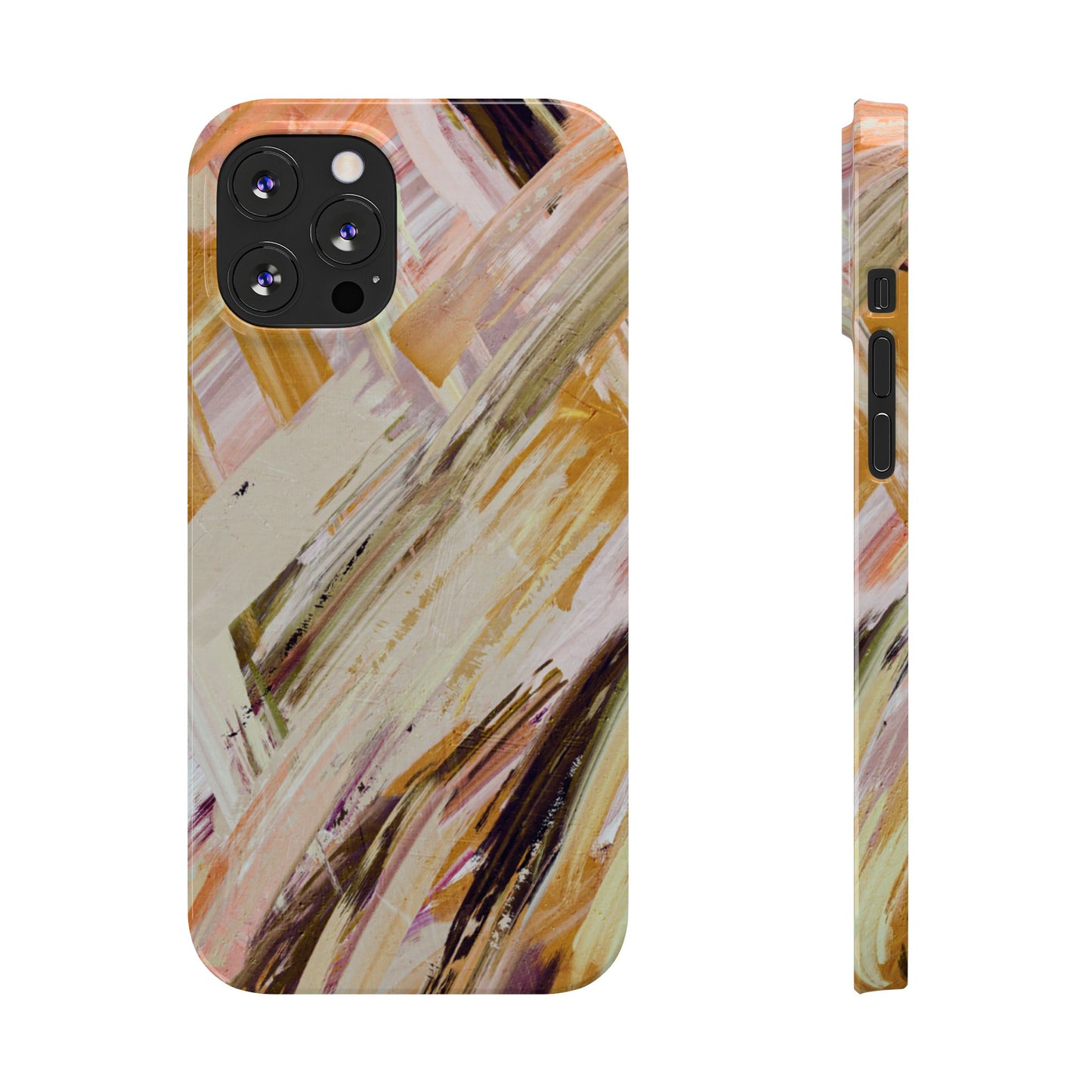 Slim Phone Case – Brush & Bronze
