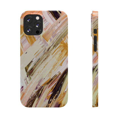Slim Phone Case – Brush & Bronze