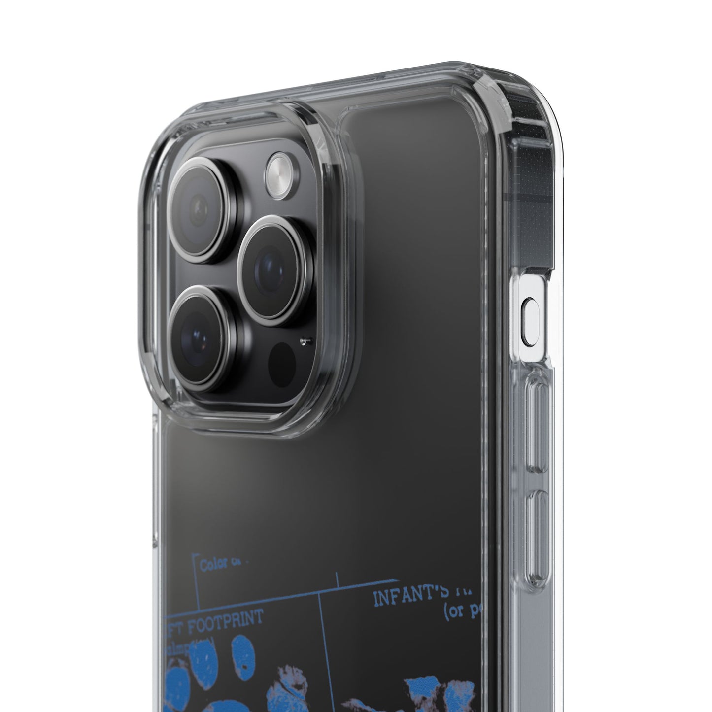 Clear Phone Case – Mom’s Little Blue Footprints