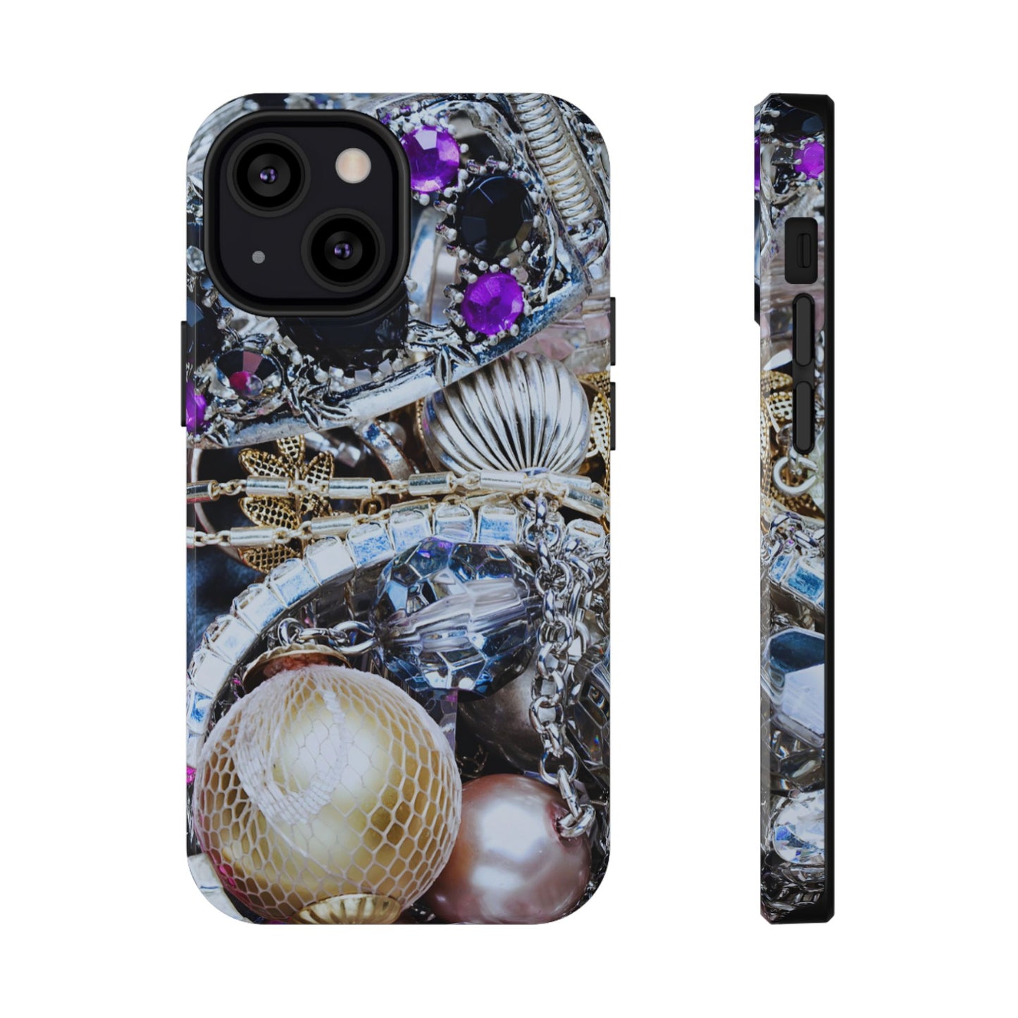Impact-Resistant Phone Case – Chrome Jewel